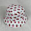 Chapéu de Pescador Dupla Face Estampado Multicolor Vintage Infantil Estudante Outdoor Versátil Estampa de Frutas Personalizado Protetor Solar Chapéu Panamenho