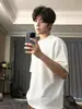 Camiseta de Verano para Hombre de Estilo Americano Blanco con Bordado de Waffle, Manga Corta, Fresca, Protección Solar, Secado Rápido, para Deportes al Aire Libre