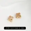 Contas Espaçadoras com Padrão de Zircônia Banhadas a Ouro 14K que Preservam a Cor, com Furo Passante, Pulseira de Contas de Cristal, Acessórios para Joias DIY Feitos à Mão, Contas Soltas
