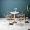 Mesa y Silla para Tienda de Té con Leche Recepción de Negociación de Tienda de Dulces Sencillo Ocio Cafetería Pastelería Barra de Agua Restaurante Silla de Hierro