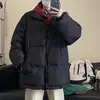 Chaqueta de Plumón de Pato Blanca para Hombre, Cuello Alto, Color Sólido, Abrigo Engrosado, Nuevo Estilo Invierno 2025, Chaqueta Acolchada Oversize Cálida para Pareja