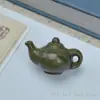 Peça de Mão Esculpida em Madeira Maciça Natural de Casco de Porco, Ornamento Criativo de Casco de Porco Pega-Dinheiro, Decoração de Ano Novo para Mesa