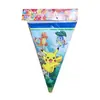 Festa de Aniversário Decoração de Primeiro Aniversário Infantil Adereços Bandeiras Cartoon de Aniversário Bandeiras Triangulares Montagem de Cenário Decorações de Jardim de Infância