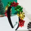 Amazon diadema navideña transfronteriza nueva incrustación accesorios de flores navideñas diadema brillante de alta calidad para fiesta y vacaciones