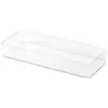 Caja Transparente Larga Extra Grande, Caja de Almacenamiento Rectangular Estrecha, 15 cm de Ancho, Hermética para Agua, Organizador de Cajones