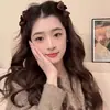 Presilha de cabelo de lã xadrez estilo coreano com laço, tamanho pequeno, para mulheres, outono/inverno, presilha para franja lateral, novo modelo de presilha tubarão 2026
