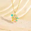 Nova Gargantilha com Pingente de Gato Estilo Doce e Fofo com Cravação Completa de Diamantes, Exquisita e Fashion, Pingente Delicado de Gatinho para Mulheres