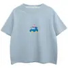 Camiseta de Manga Curta para Meninos Changguo Clothing Verão Infantil Nova Estampa de Desenho Animado para Meninos Camisa Fina de Meia Manga