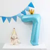 Globos Azules con Números de 40 pulgadas Empacados Individualmente Accesorios para Fotos de Fiesta Infantil Decoración de Cumpleaños Diseño de Escena
