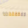 Pendientes de Plata de Ley S925 Chapados en Oro Amatista Citrino Rectangular Facetado para el Día a Día Lujo Ligero Gama Alta de Joyería Yuebao