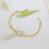Pulseira de Diamante Dourada em Formato de Coração, Exclusividade Transfronteiriça para Luxo Leve, Uso Diário, Pulseiras Personalizadas Chamativas para Mulheres da Moda