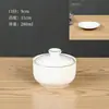 Panela de Cerâmica para Ensopado com Tampa para Uso Doméstico, Adequada para Cozinhar em Banho-Maria Ninho de Pássaro e Ovos, Pequena Panela de Ensopado Estilo Shaxian