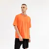 Camiseta de Manga Corta Lavada Retro Desgastada 280G para Hombre Holgada Algodón Puro Camiseta Streetwear para Pareja Algodón Puro Transpirable
