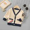 Abrigo para Bebé de Hombre Estilo Coreano Elegante Primavera y Otoño Algodón Fino Traje para Aire Acondicionado Cárdigan con Botones Ropa Exterior Ropa de Bebé Linda Súper Linda