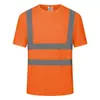 Camiseta Transpirable Amarillo Fluorescente de Manga Larga Alta Reflectividad, Ropa de Trabajo de Seguridad de Alto Brillo para Administración de Carreteras y Construcción de Saneamiento, Trabajo Nocturno