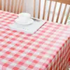 Toalha de Mesa de Plástico PVC Impermeável, à Prova de Óleo, Resistente ao Calor e Lavável com Design Xadrez Estilo Ins para Mesa de Centro, Mesa de Escritório e Mesa de Jantar, Fornecimento Direto da Fábrica