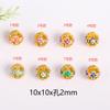 Método antiguo retención de color esmalte gota de aceite cuentas huecas flor de cuatro hojas con cuentas con cuentas diy accesorios para pulsera collar