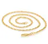 Jinjiahua Cadena Corta para Clavícula de Moda Chapada en Oro de 18K Cadena Plana de 2.5mm Joyería Extranjera Europea y Americana Collar al por Mayor