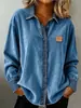 Camisa Longa Tendência 2026 Primavera e Outono Estilo Europeu e Americano Xadrez Único Estampado 3D para Mulheres