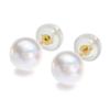 Pendientes de Perla de Pan al Vapor Ligeros de Plata S999 de Alta Calidad para Mujer Pendientes de Nombre de Oreja de Plata de Ley Perla Zhuji Pendientes Simples