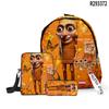 2025 Hombre de Palo de Madera Transfronterizo Shan Hai Jing Tungtungtung Mochila Escolar Mochila de Hombro Estuche Tres Piezas