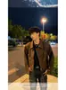 Chaqueta de cuero estilo retro americano Maillard transfronteriza para hombre, diseño de primavera, estilo corto de nicho con hombreras, chaqueta de motociclista fresca y elegante