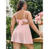Lencería Sexy de Comercio Exterior Europeo y Americano Vestido Sexy de Tirantes Tentación Ropa Sexy de Malla Camisón Sexy para Mujer