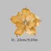 Flores de Navidad Magnolia Simulada Flores Falsas de Navidad 23 cm Tela de Gama Alta Decoraciones de Navidad Adornos Manualidades
