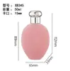 Botella de Vidrio para Perfume Personalizada Flocada de 50 ml Botella de Vidrio Transparente con Tapa de Presión Botella Vacía Flocada Botella de Recarga para Perfume
