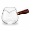 Juego de jarra de vidrio personalizada para infusión de té, transparente y resistente al calor, con asa lateral, para preparar, filtrar y servir té
