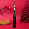 BoTing Nudo Chino Colgante de Perla con Borla Adorno para Coche DIY Colgante para Bolso Broche Decoración Estilo Antiguo Hanfu