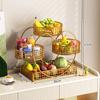 Estante de Almacenamiento de Escritorio Almacenamiento de Mesa Bandeja de Frutas Multicapa Mesa de Centro Estante de Almacenamiento de Snacks Soporte para Taza de Té Taza de Agua