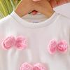 Trajes de Verano Nuevos Lindos Rosados para Niñas Europeos y Americanos Transfronterizos para Niños Pequeños y Medianos Camisetas de Manga Corta + Faldas Rosadas Plisadas