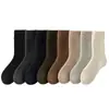 Calcetines Gruesos 35% Lana Genuina para Hombre, Calcetines Gruesos de Color Sólido para Otoño e Invierno, Calcetines de Media Pantorrilla para Hombre, Calcetines Cálidos de Rizo para Invierno