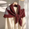 Cachecol de Girassol 100% Lã Tricô Grosso para Mulheres Inverno Alta Qualidade Aquecimento Proteção Contra Frio Gola Térmica