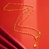 Corrente de Colar Dourado Areia Vietnamita Versátil Acessórios para Joias DIY Corrente Lisa Acessórios Estilo Chinês Estilo Minimalista Atacado