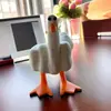 Figurita de Pato con Dedo Medio Duckyou Transfronteriza, Decoración Peculiar para Jardín de Escritorio, Adorno Creativo de Pato con Dedo Medio de Resina