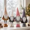 Muñeco sin rostro transfronterizo, gnomo navideño telescópico para ancianos, figura de pie, estilo nórdico, adorno para ventana de Navidad
