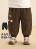 Calça Infantil Kaka Panda com Forro de Fleece Calça Longa para Meninos Roupa de Inverno Calça de Algodão Quente de Inverno para Bebê Calça Infantil Outono/Inverno para Meninas