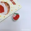Serie Bordada de Tela Cereza Fresa Lindo Corazón de Durazno Fresa Hecho a Mano DIY Accesorios para el Cabello Accesorios para Ropa