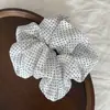Diadema de Puntos Azul Oscuro Plisada para Recoger el Cabello Estilo Coreano Banda Elástica para el Cabello Diadema Accesorios Versátiles para el Cabello Adorno para la Cabeza