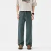 Ropa para Hombre Fengshe / 2026 Primavera y Otoño Nuevo Jeans Resistente Lavado con Enzimas Simple Desgastado Estilo Americano High Street Corte Holgado