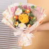 Ramo de San Valentín para Maestro Clavel Tejido a Mano Girasol Tejido Regalo Terminado en Lana para Maestro