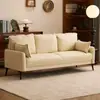 Sofá de dois lugares estilo nórdico, adequado para apartamentos pequenos, imóveis para alugar e salas de descanso de escritórios; apresenta um estofamento em tecido tecnológico