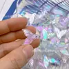 Colgante de Cola de Sirena Transparente Iridiscente Láser Accesorios DIY Hechos a Mano Pasador Pegamento de Crema Cadena para Teléfono Llavero