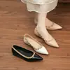 Jingang Yy38018 Zapatos Planos de Punta Fina con Plataforma Interna y Boca Baja 2025 Nuevos Zapatos Elegantes Versátiles para Mujer Primavera y Otoño