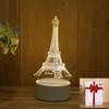 Presente Criativo Luz Noturna 3D para Atividades de Feriado Infantil, Luz Noturna Pequena USB de Natal com Logo Impresso em LED