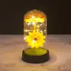 Enfeites de Abajur de Girassol Flores Secas Criativas Girassol Simulado Decorações de Presente de Natal Dia dos Namorados Atacado