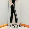 Pantalones de tiburón con abertura lateral para mujer, finos de verano, cintura alta, control de abdomen, ropa exterior, leggings cortos tipo Barbie, ajustados, para yoga, para mujer