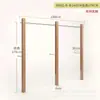 Estante de Exhibición para Tienda de Ropa de Acero Inoxidable con Color Madera Natural Estilo Chino, Soporte de Exhibición Engrosado, Accesorios de Belleza Minimalistas de Moda, Perchero